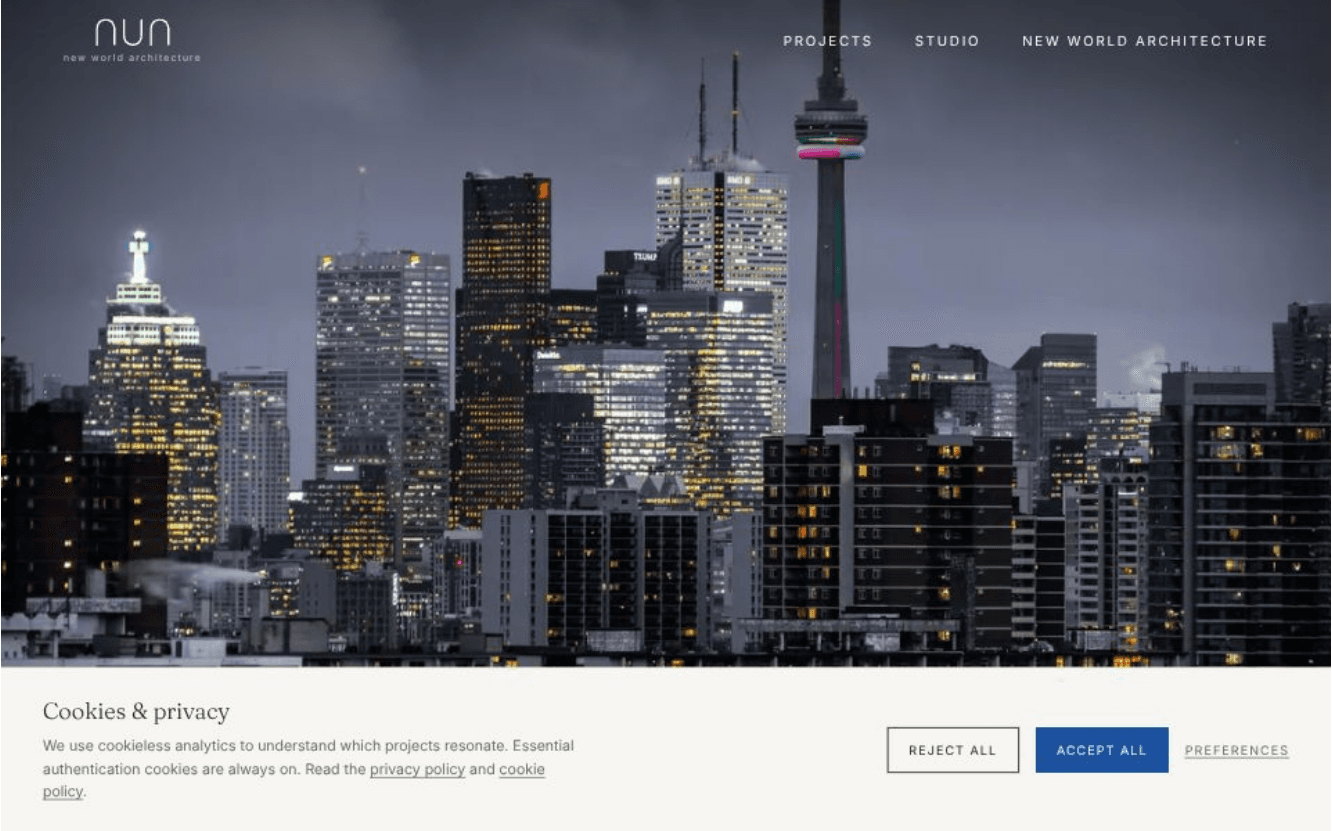 New World Architecture website